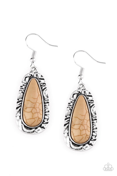 Paparazzi Earring - Cruzin Colorado - Brown