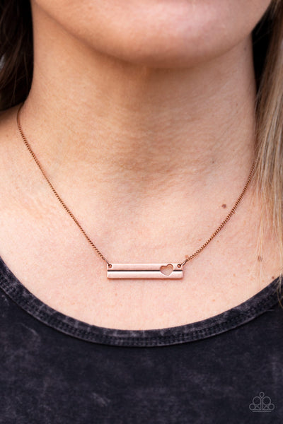 Paparazzi Necklace - Sending All My Love - Copper