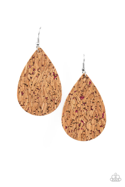 Paparazzi Earring - CORK It Over - Pink