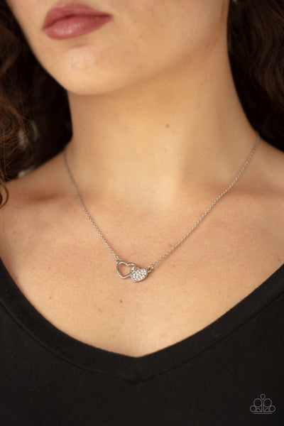 Paparazzi Necklace - Charming Couple - White
