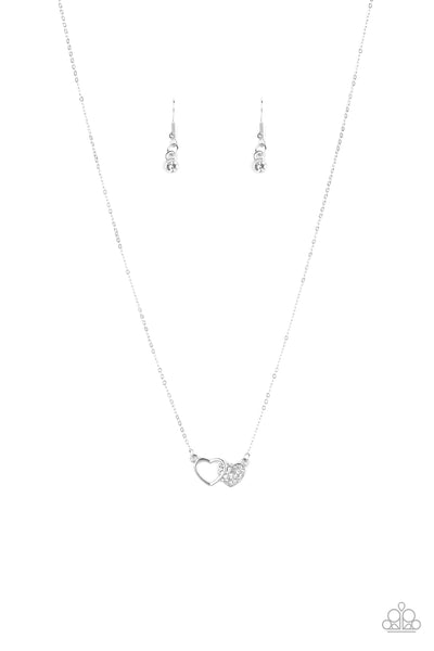 Paparazzi Necklace - Charming Couple - White