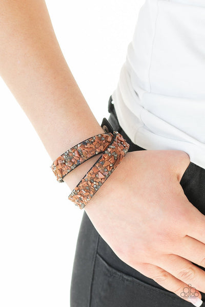 Paparazzi Bracelet - CRUSH Hour - Brown Urban Wrap