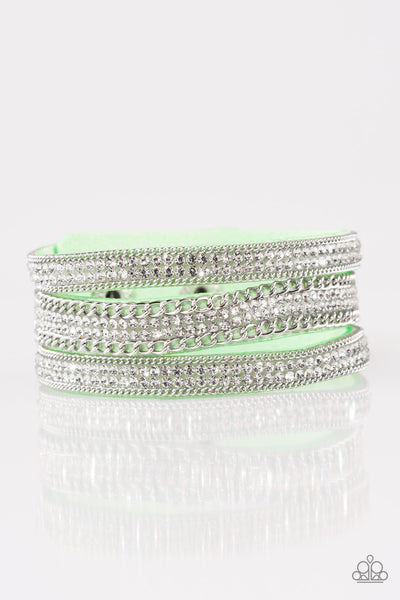 Paparazzi Bracelet - Dangerously Drama Queen - Green Wrap
