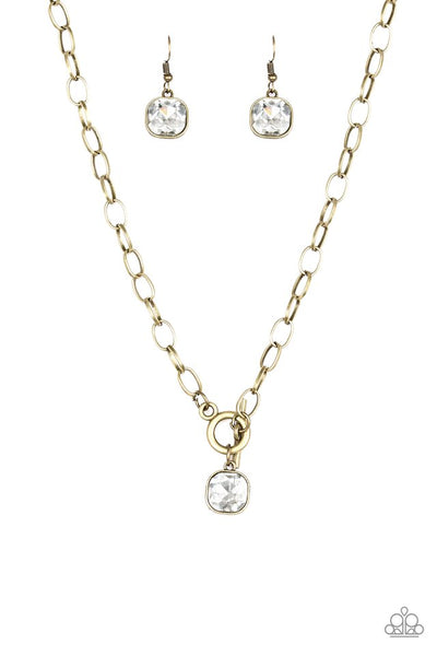 Paparazzi Necklace - Dynamite Dazzle - Brass