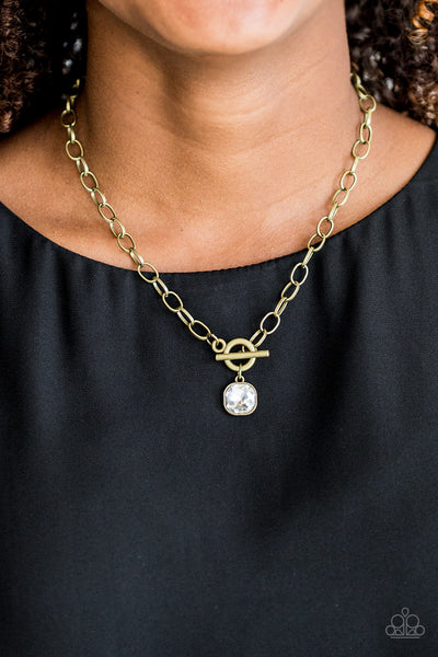 Paparazzi Necklace - Dynamite Dazzle - Brass