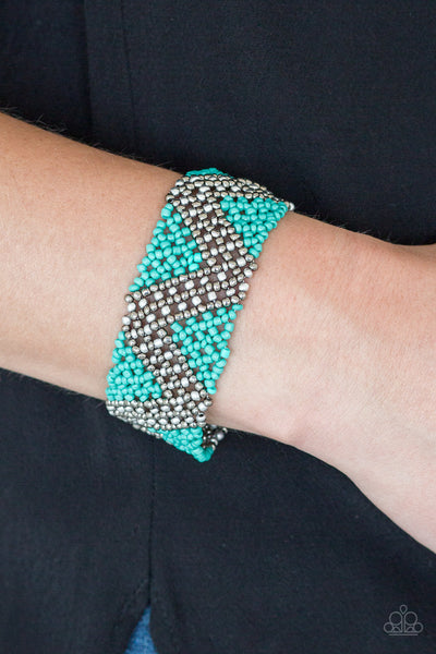 Paparazzi Bracelet - Desert Loom - Blue