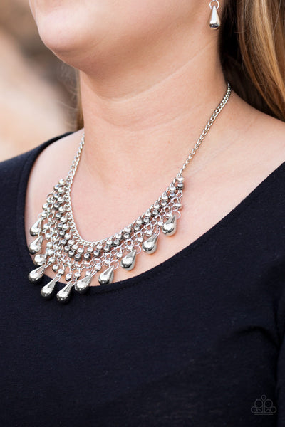 Paparazzi Necklace - Don't Forget to Boss! - Silver