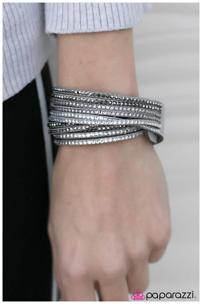 Paparazzi Bracelet - Do The Hustle - Silver Urban Wrap