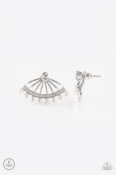 Paparazzi Earring - Drama Queen Dimension - White