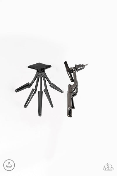 Paparazzi Earring - Extra Electric - Black Jackets