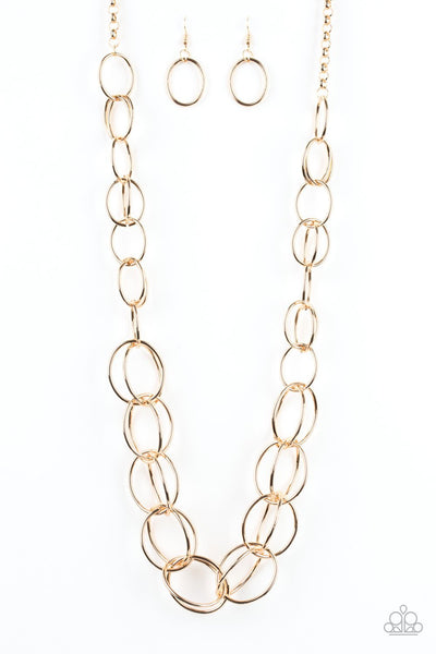 Paparazzi Necklace - Elegantly Ensnared - Gold
