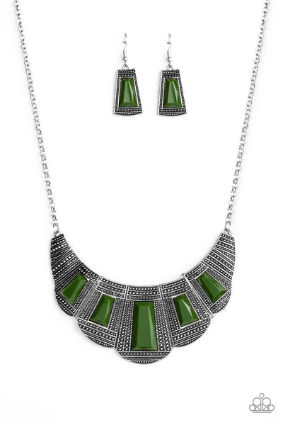 Paparazzi Necklace - Lion Den - Green