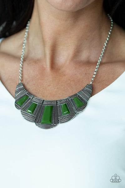 Paparazzi Necklace - Lion Den - Green