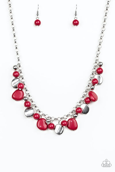 Paparazzi Necklace - Flirtatiously Florida - Red