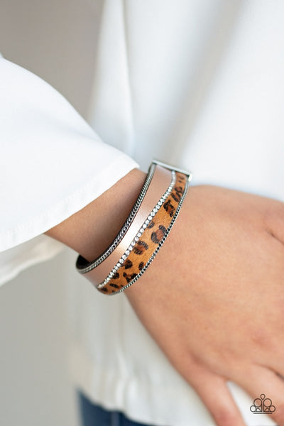 Paparazzi Bracelet - Flirtatiously Feline - Brown Urban Wrap