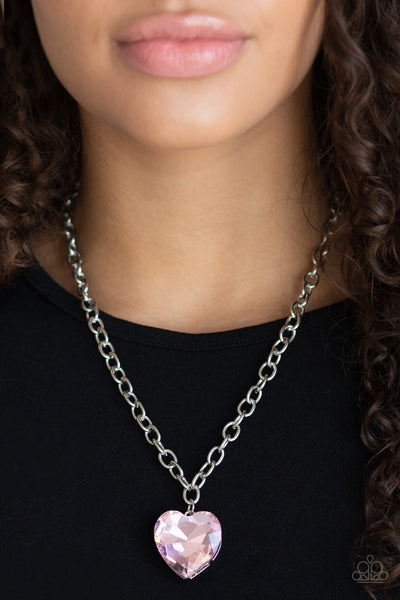Paparazzi Necklace - Flirtatiously Flashy - Pink