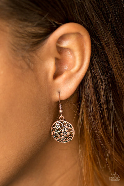 Paparazzi Earring - Flower Patch Perfection - Copper