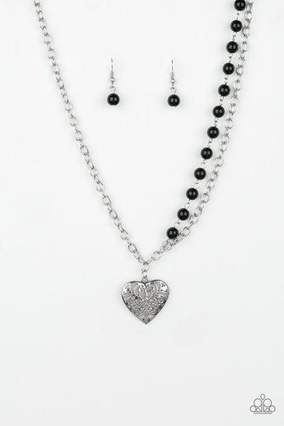 Paparazzi Necklace - Forever In My Heart - Black
