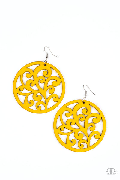 Paparazzi Earring - Fresh Off The Vine - Yellow