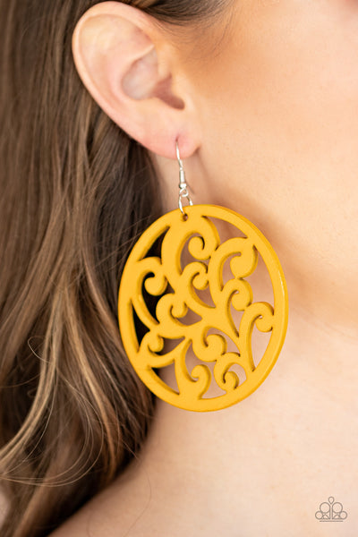 Paparazzi Earring - Fresh Off The Vine - Yellow