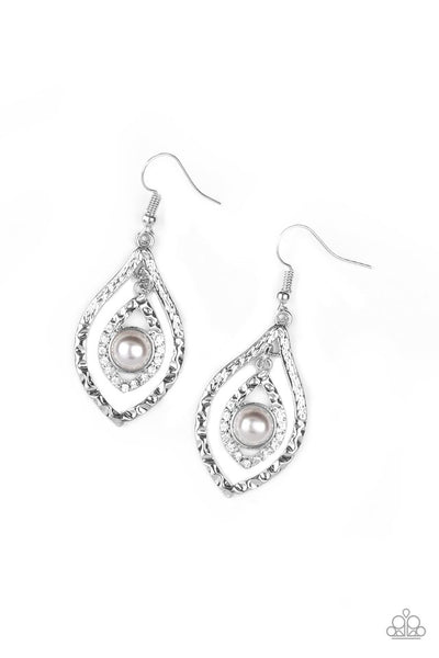 Paparazzi Earring - Breaking Glass Ceilings - Silver