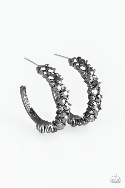 Paparazzi Earring - Glitter Galaxy - Black