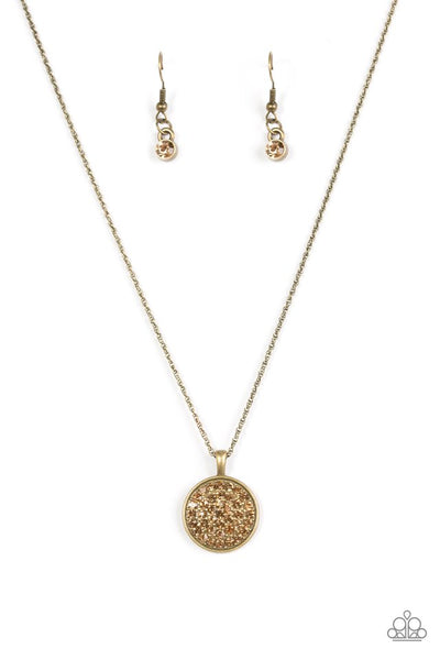 Paparazzi Necklace - Believe in Glitter - Brass