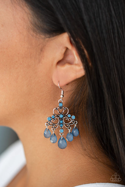 Paparazzi Earring - Dip it Glow - Blue