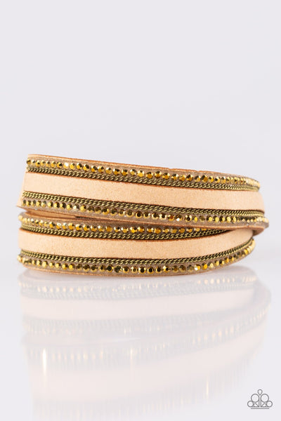 Paparazzi Bracelet - Going For Glam - Brass Urban Wrap