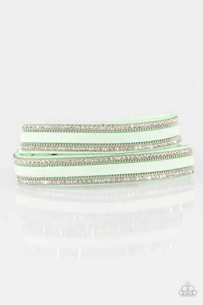Paparazzi Bracelet - Going For Glam - Green Urban Wrap