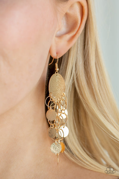 Paparazzi Earring - Turn On The Brights - Gold