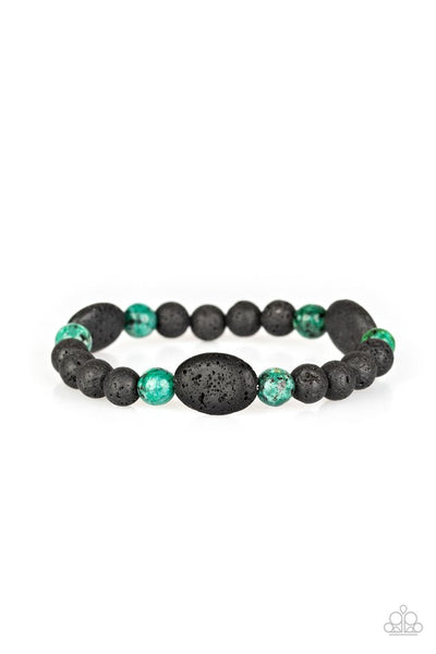 Paparazzi Bracelet - A Hundred and Zen Percent - Green