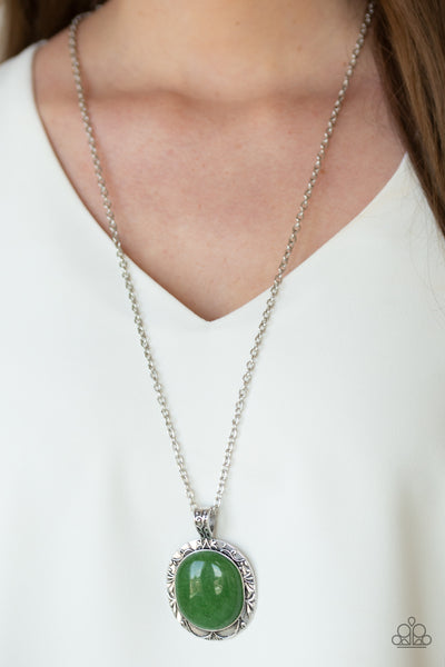 Paparazzi Necklace - Stone Aura - Green