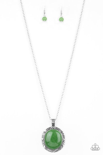 Paparazzi Necklace - Stone Aura - Green