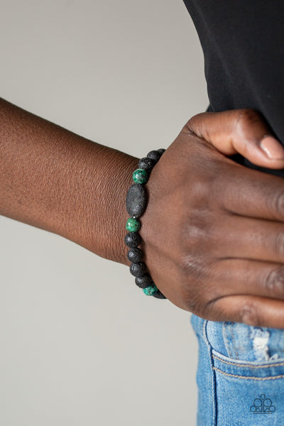 Paparazzi Bracelet - A Hundred and Zen Percent - Green