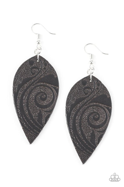 Paparazzi Earring - Groovy Grove - Black
