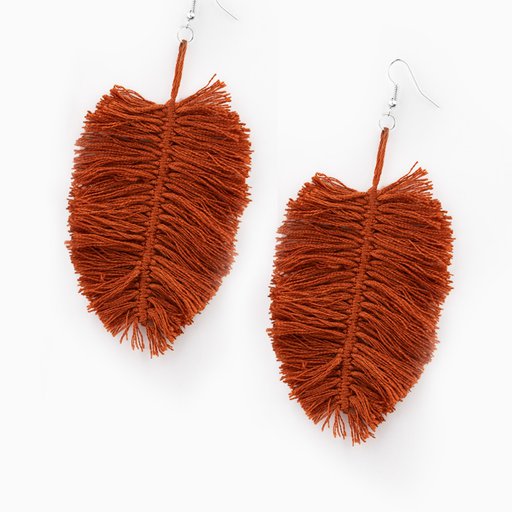 Paparazzi Earring - Hanging By A Thread - Brown