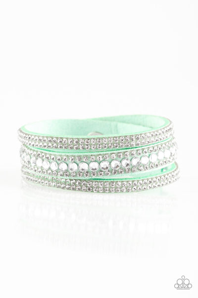 Paparazzi Bracelet - Harlem Hustle - Green Urban Wrap