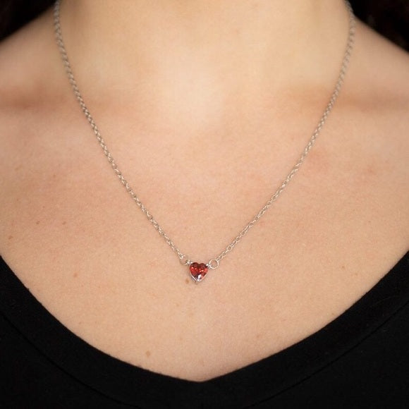 Paparazzi Necklace - Heartbeat Bling - Red
