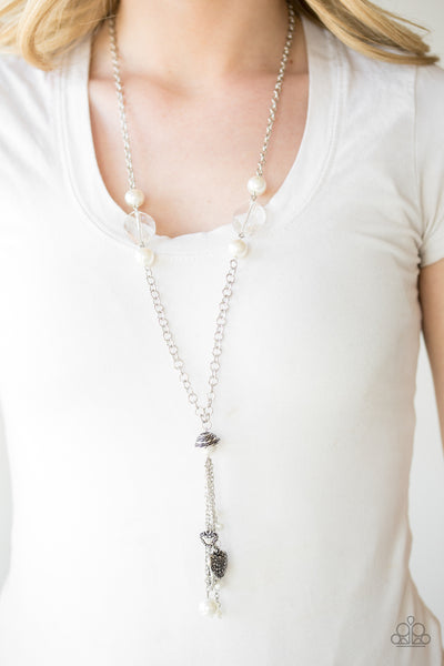 Paparazzi Necklace - Heart Stopping Harmony - White