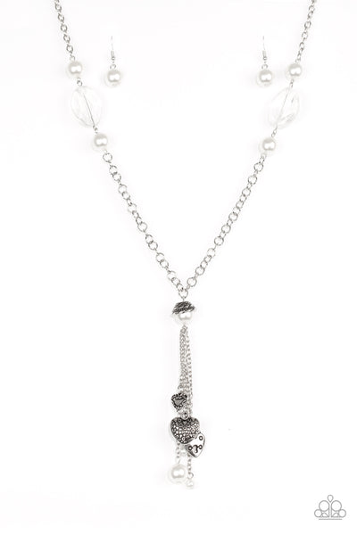 Paparazzi Necklace - Heart Stopping Harmony - White