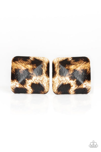 Paparazzi Earring - Making Hiss-tory - Brown