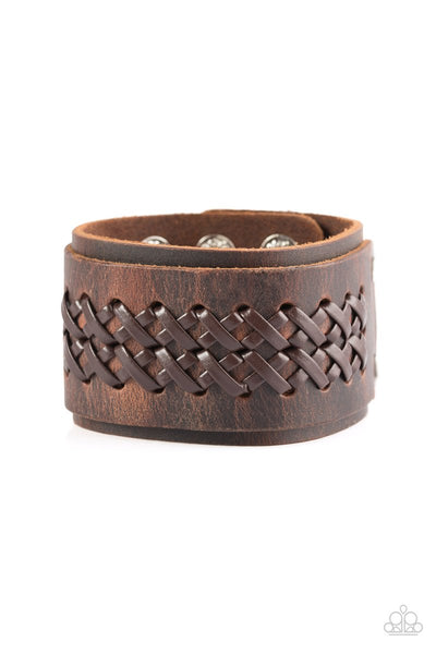 Paparazzi Bracelet - Hot On The Trail - Brown Urban Wrap