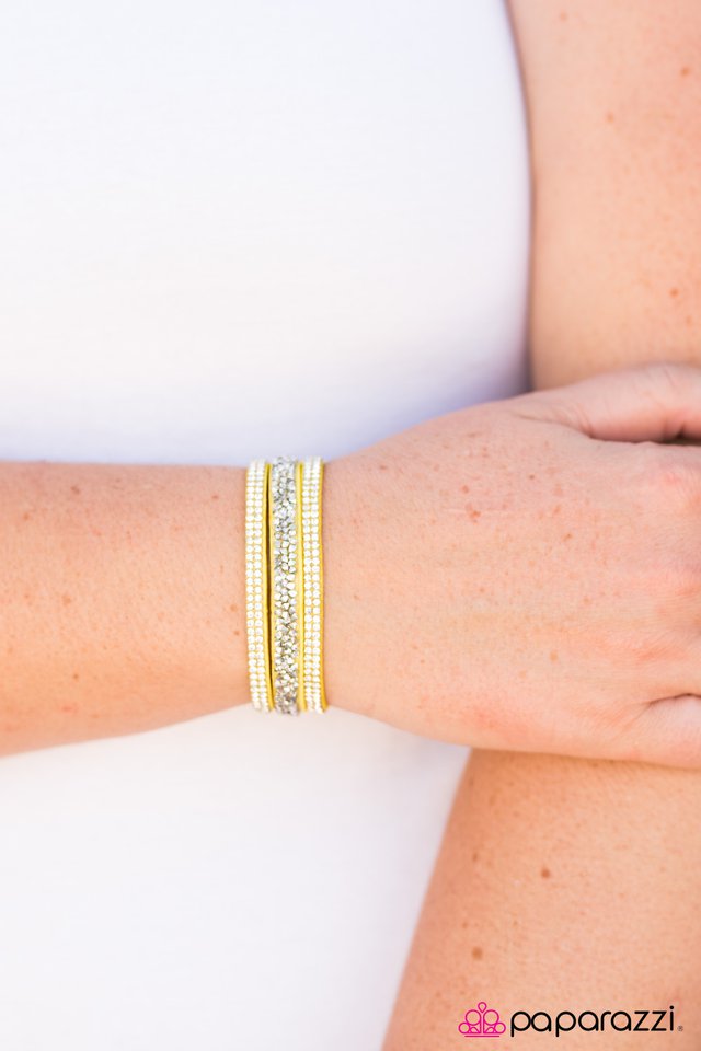 Yellow wrap bracelet on sale paparazzi