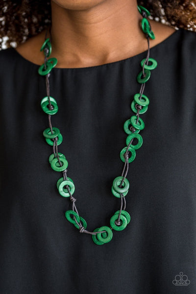 Paparazzi Necklace - Waikiki Winds - Green