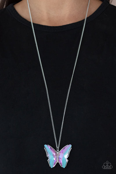 Paparazzi Necklace - The Social Butterfly Effect - Purple