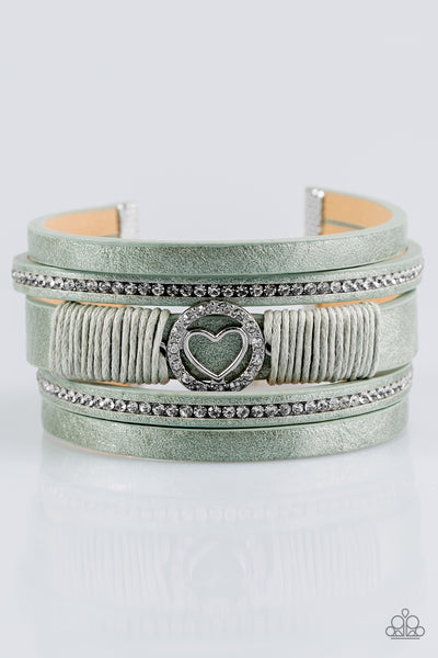 Paparazzi Bracelet - It Takes Heart - Green Urban Wrap