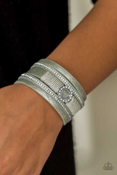 Paparazzi Bracelet - It Takes Heart - Green Urban Wrap