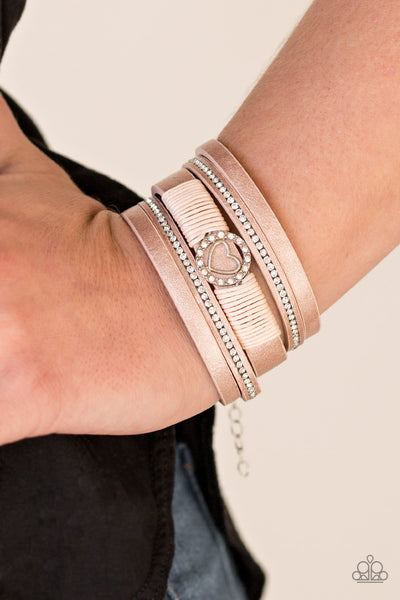 Paparazzi Bracelet - It Takes Heart - Pink Urban Wrap