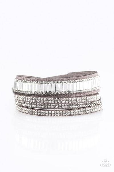 Paparazzi Bracelet - Just In Showtime - Silver Urban Wrap